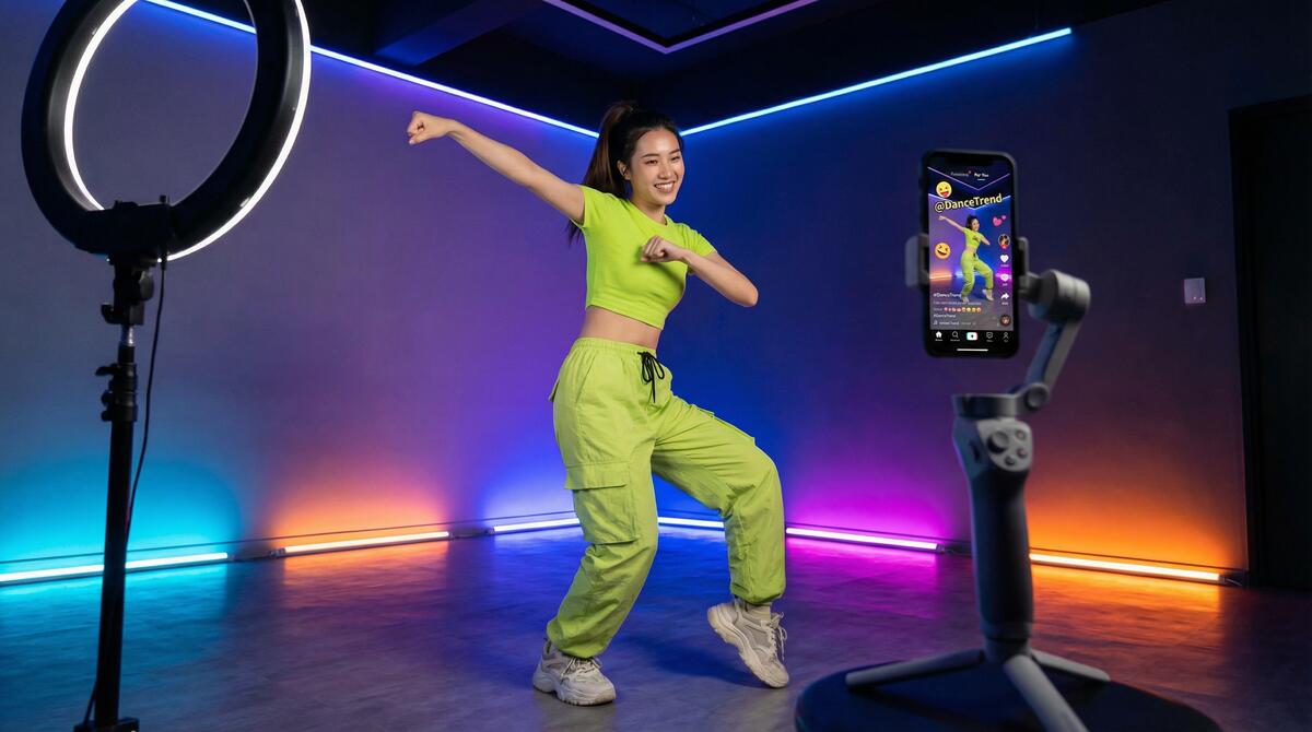 办公桌上短视频-TikTok风格创意视频