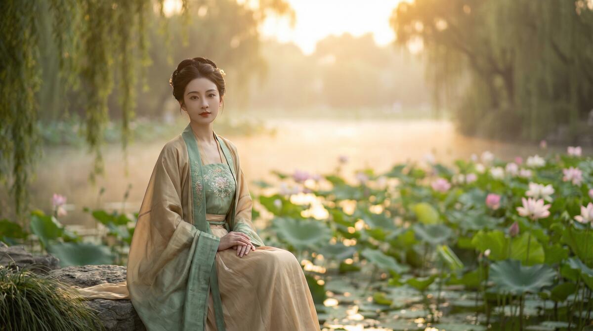 办公桌上视频-古风汉服写真视频拍摄